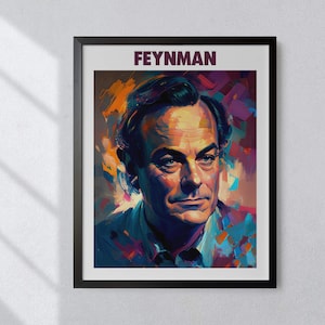 Richard Feynman Kleurrijk Portret